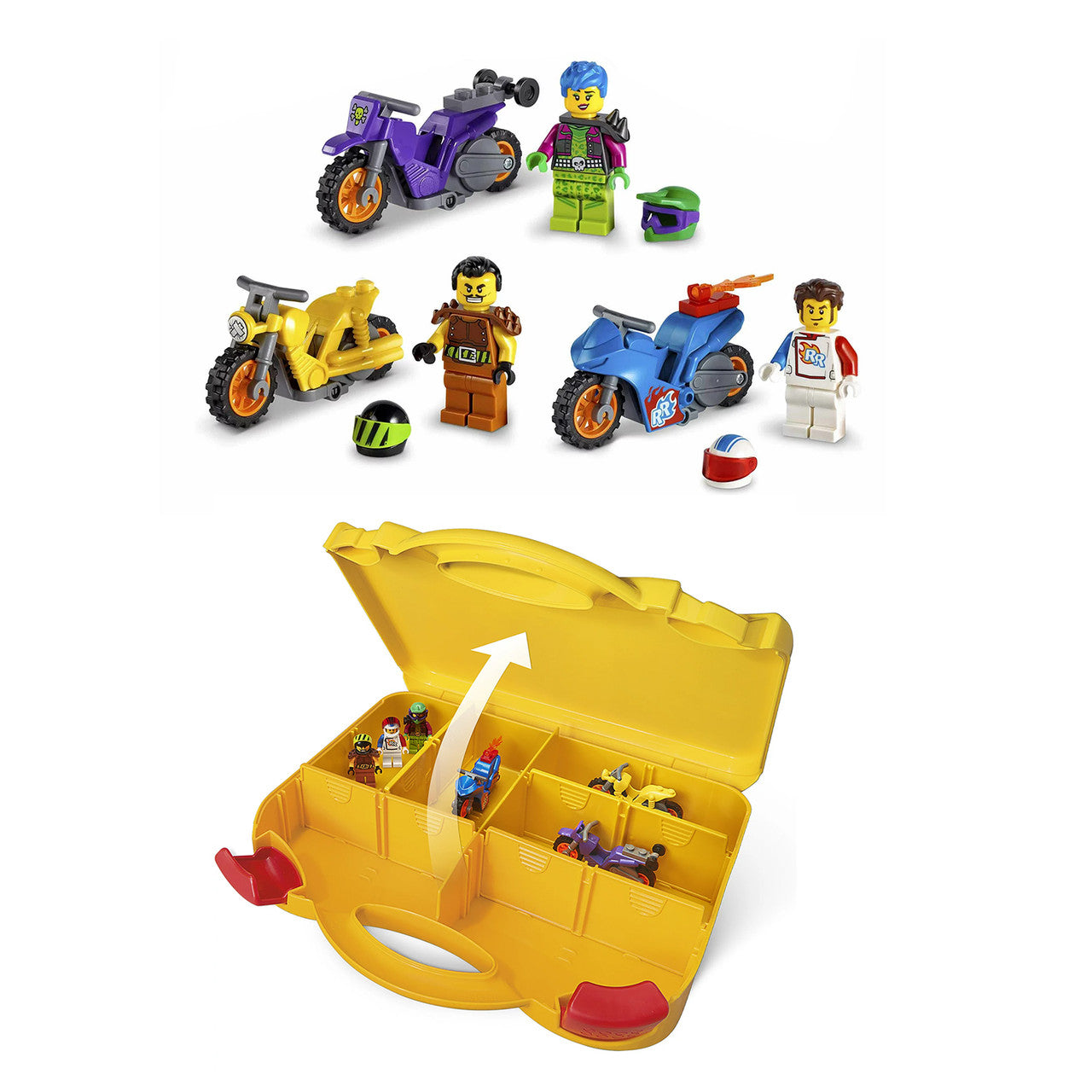 LEGO Stuntz 3 Motorcycles and 3 Figures With Carry Case 60297