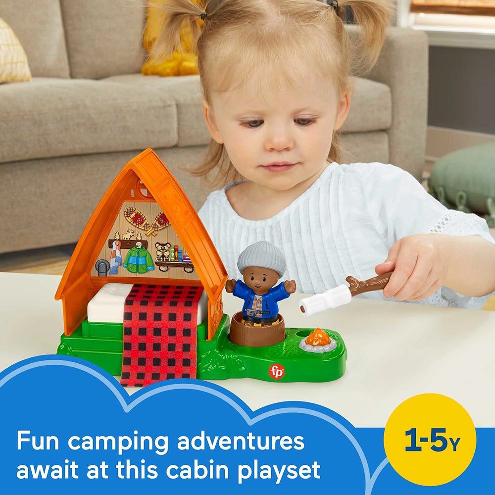 Little People Cabin Playset with Camp Fire Light and Sounds