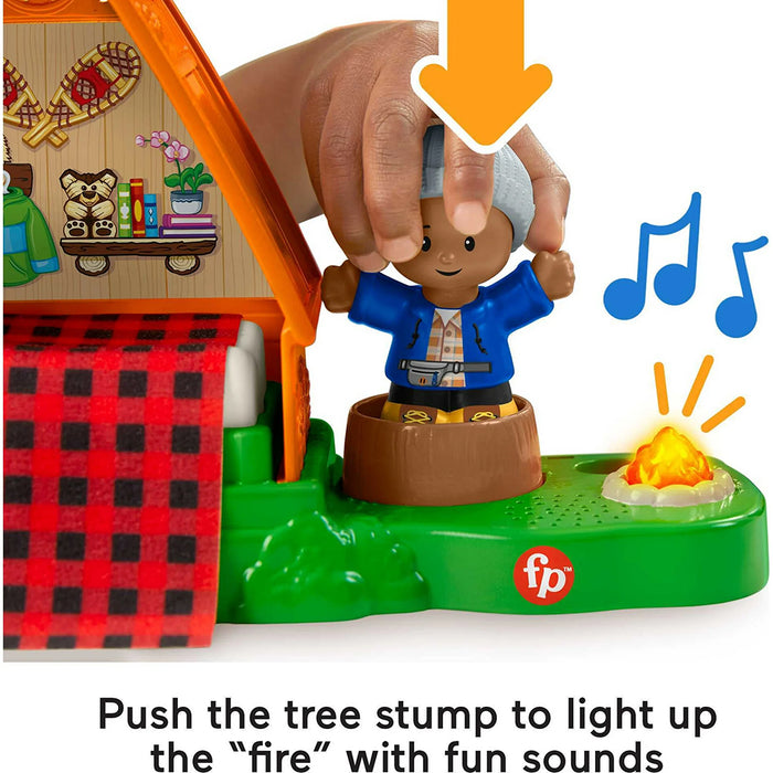 Little People Cabin Playset with Camp Fire Light and Sounds