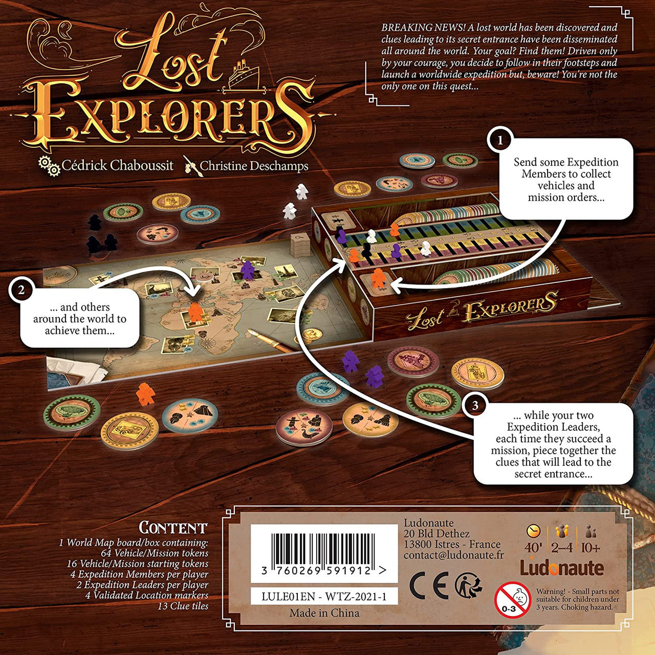 Lost Explorers Strategy Board Game