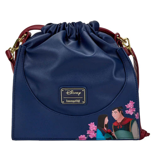 Loungefly Disney Mulan Castle Cinch Sack Crossbody Bag