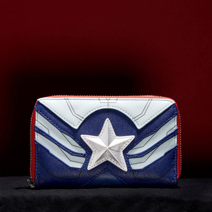 Loungefly Marvel Falcon Captain America Cosplay Zip-Around Wallet