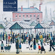 L.S. Lowry Market Scene Northern Town 1939