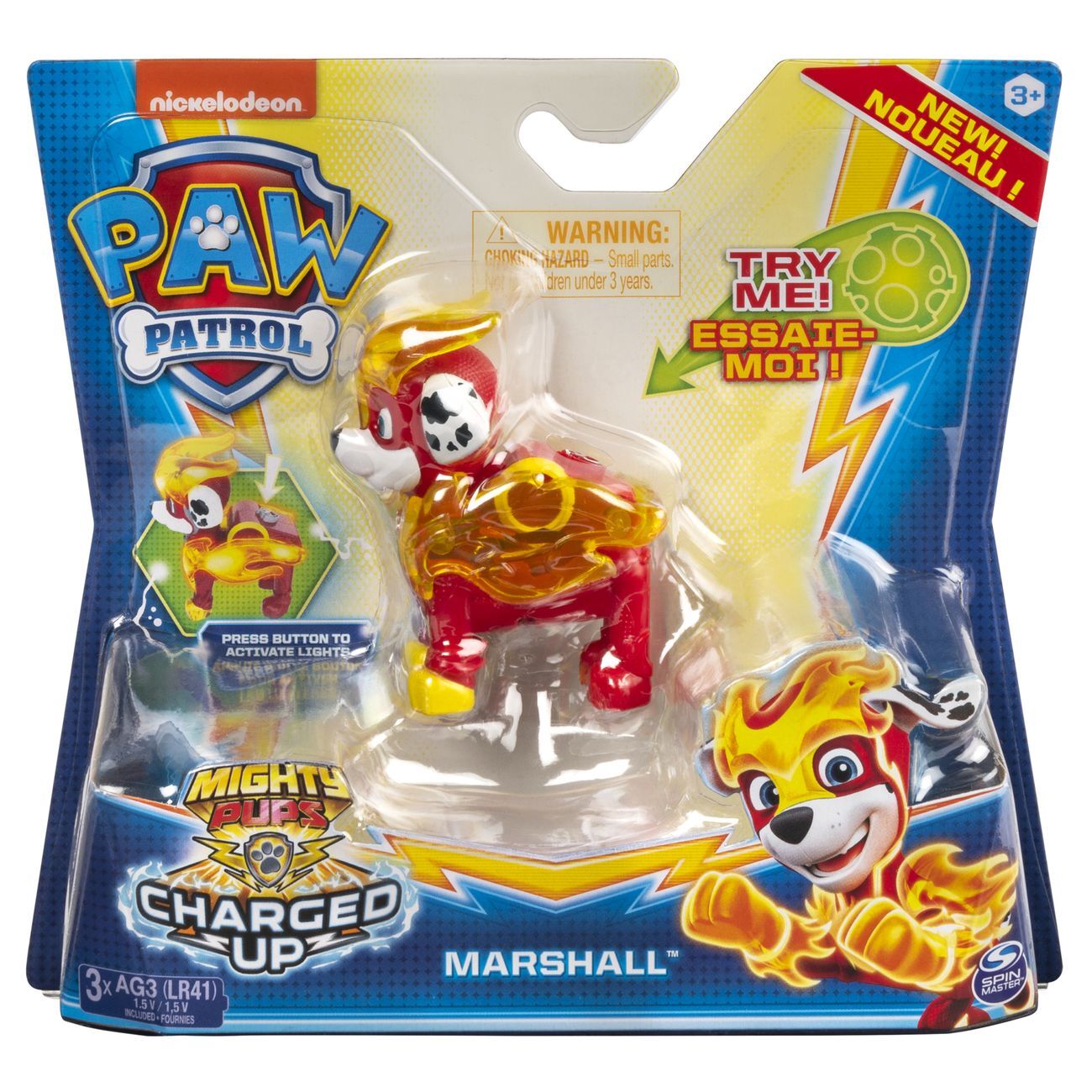 Paw Patrol Marshall Mighty Pups Charged Up Figure