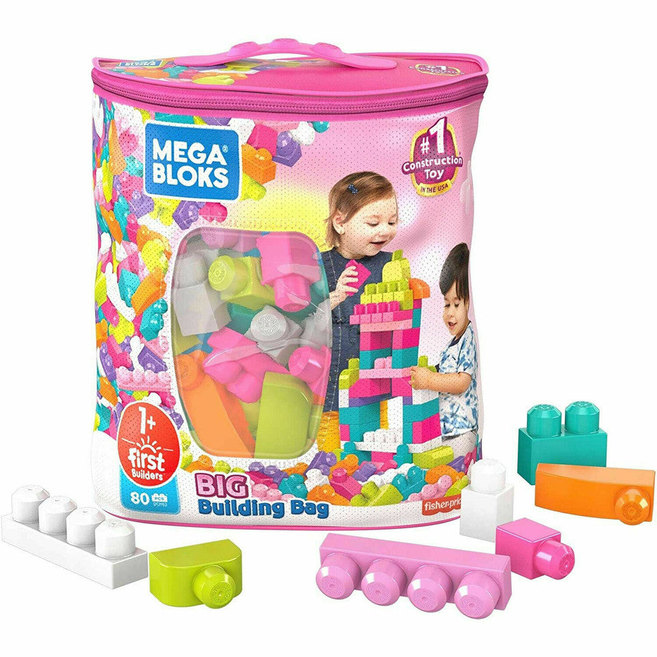 Mega Bloks First Builders Big Building Blocks Bag 80 Pieces