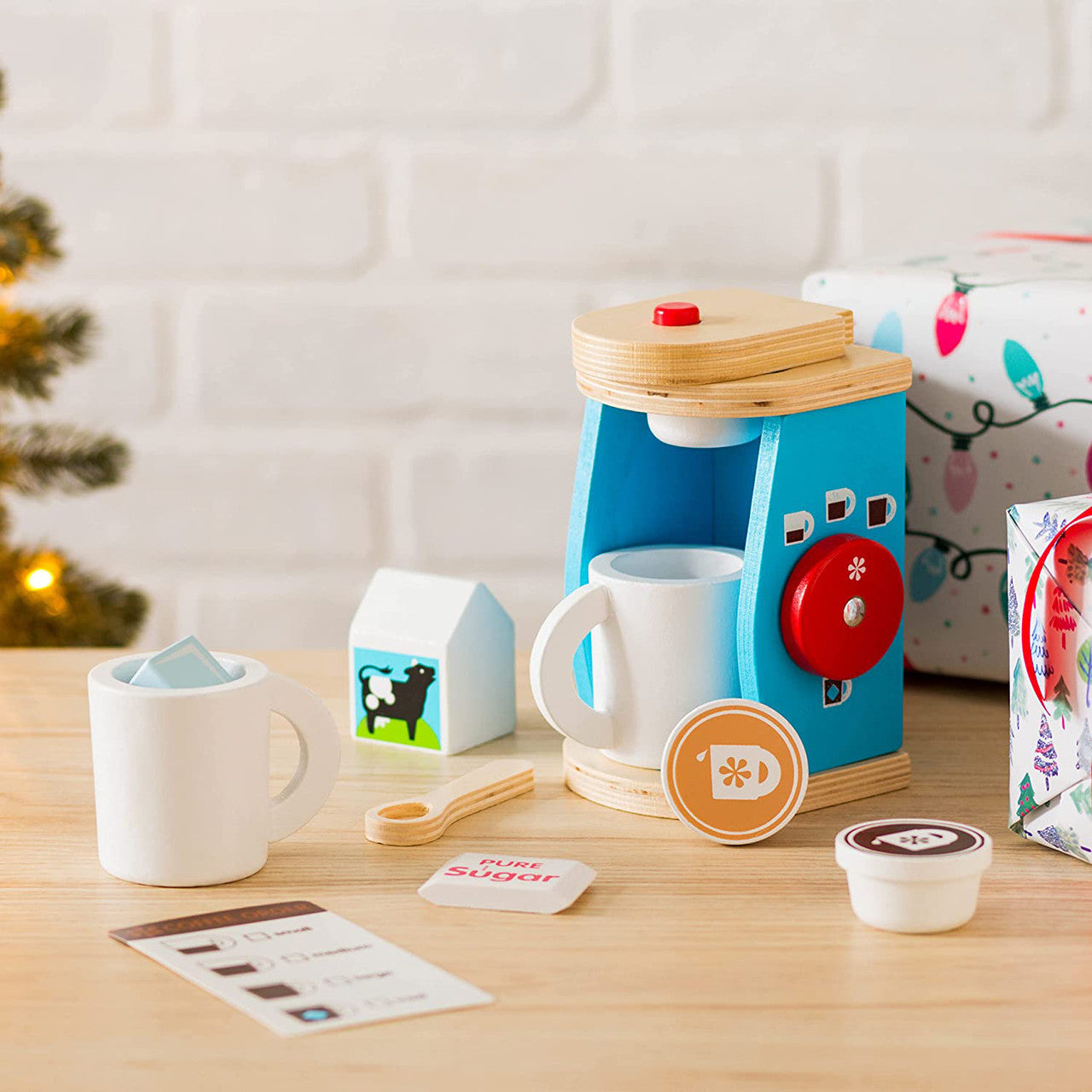 Melissa & Doug Brew and Serve Wooden Coffee Maker Set