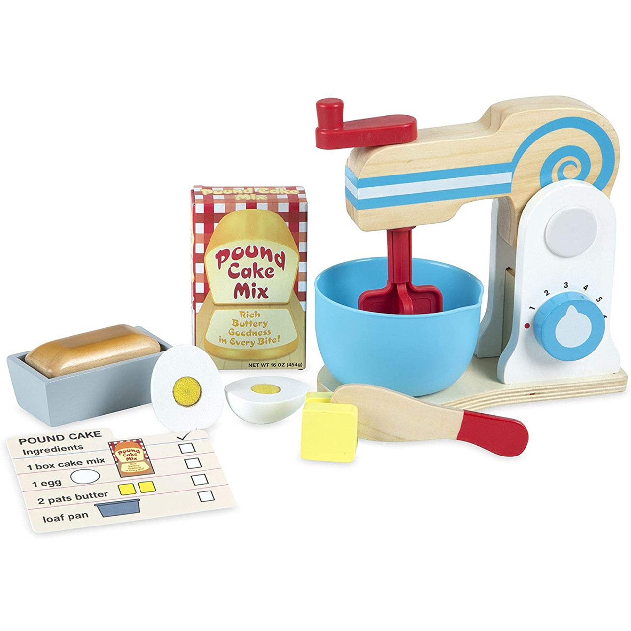 Melissa & Doug Make-a-Cake Wooden Mixer Set