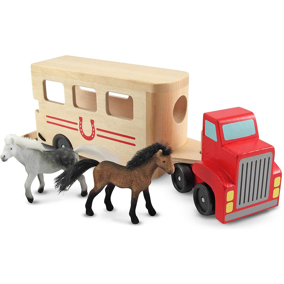 Melissa & Doug Wooden Horse Carrier Set