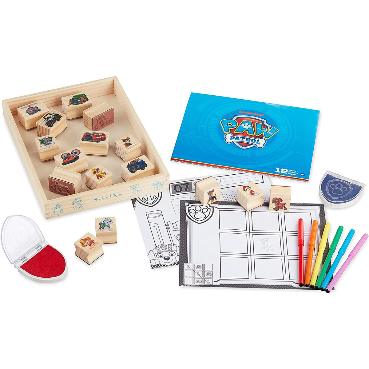 Melissa & Doug Paw Patrol 25 Piece Stamp Activity Play Set