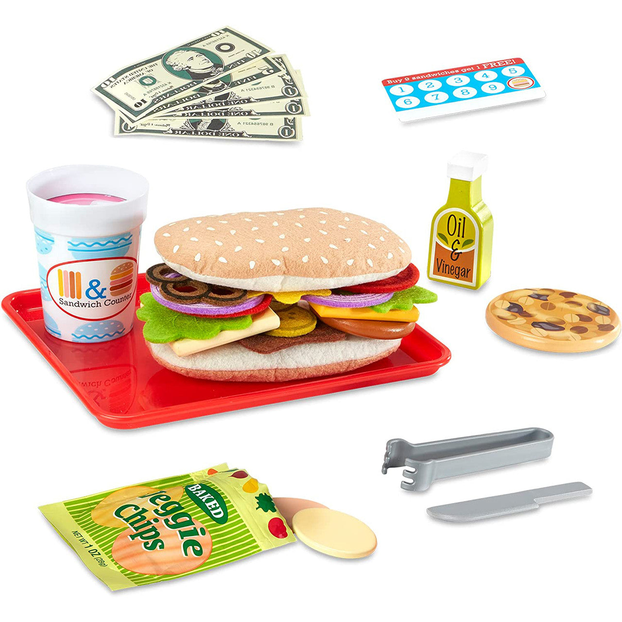 Melissa & Doug Wooden Slice & Stack Sandwich Counter