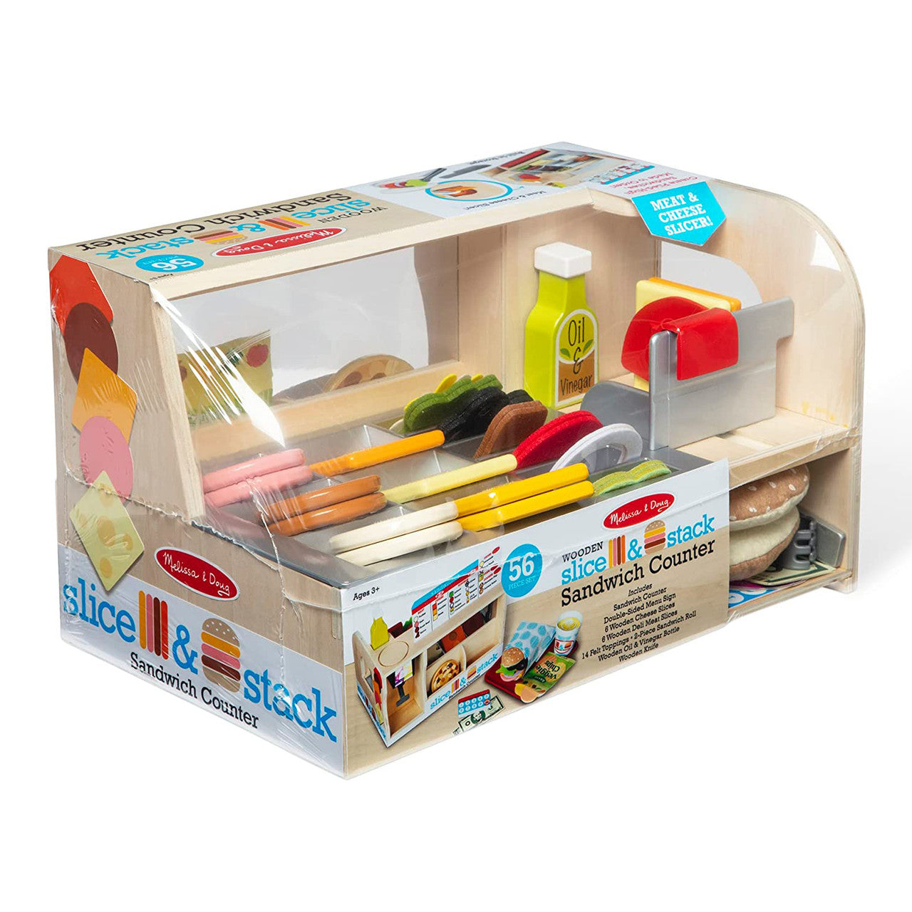 Melissa & Doug Wooden Slice & Stack Sandwich Counter