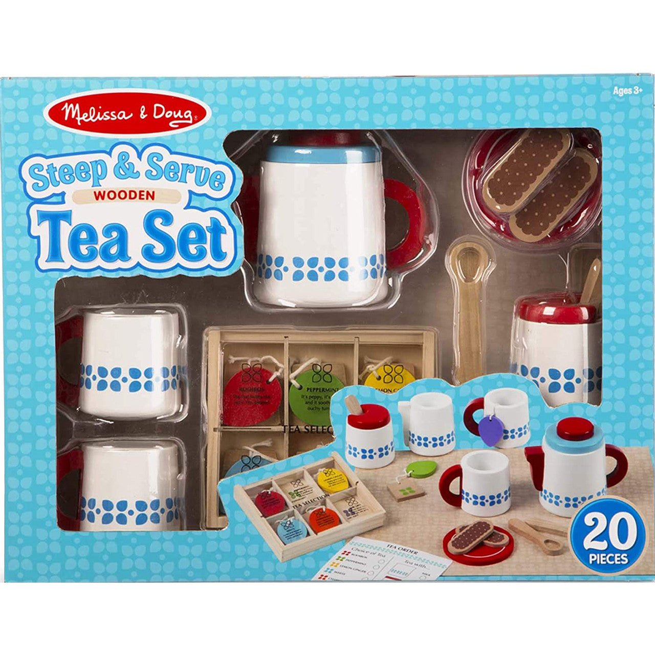 Melissa & Doug Wooden Steep and Serve Tea Playset