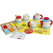 Melissa & Doug Wooden Steep and Serve Tea Playset