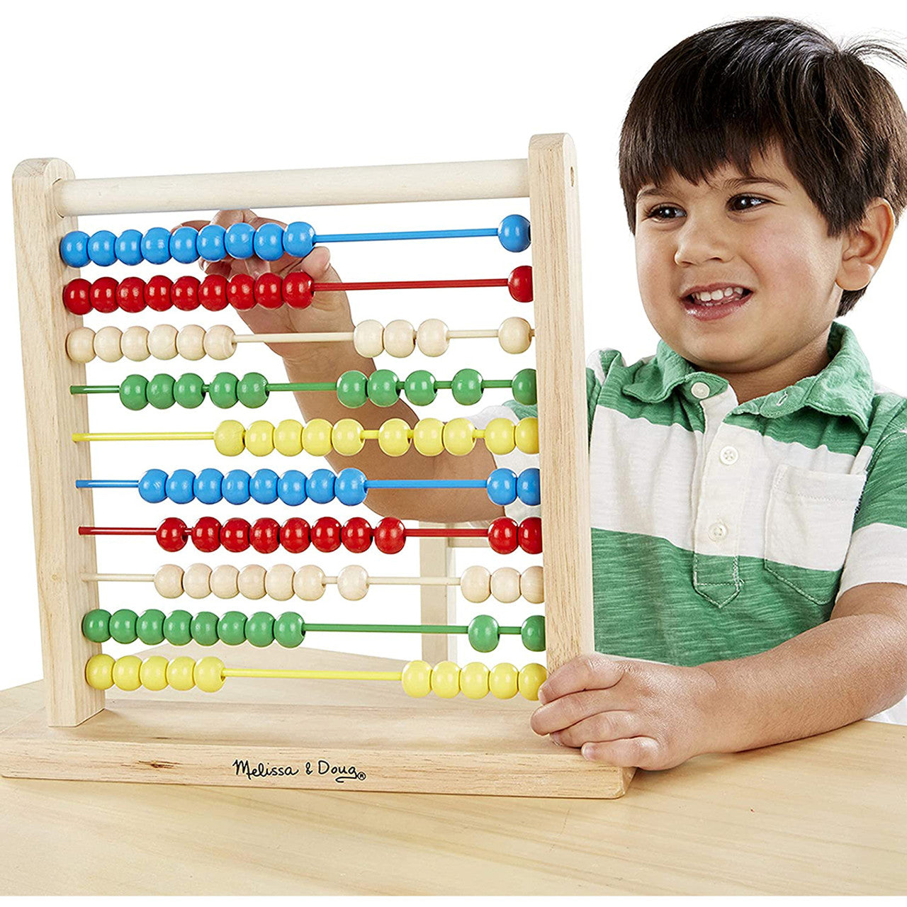 Melissa & Doug Wooden Abacus 100 Beads