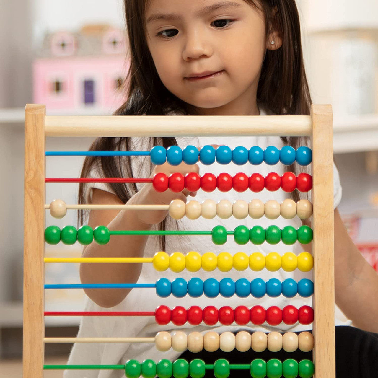 Melissa & Doug Wooden Abacus 100 Beads