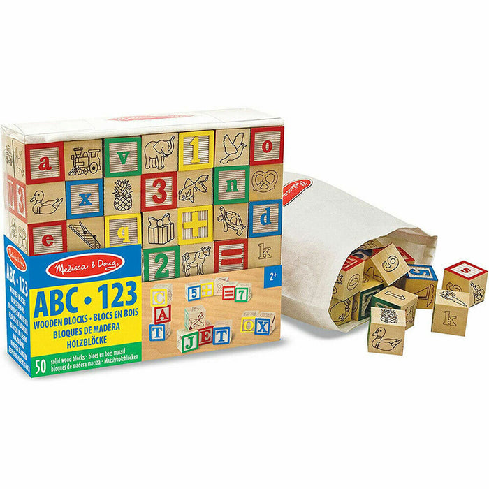 Melissa & Doug 50 Classic Solid Wood Building Blocks