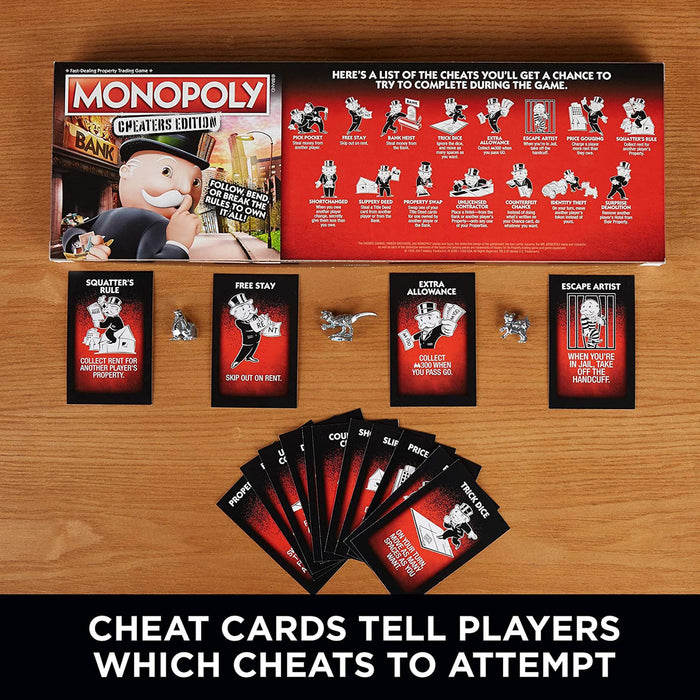 Monopoly Game Cheaters Edition Board