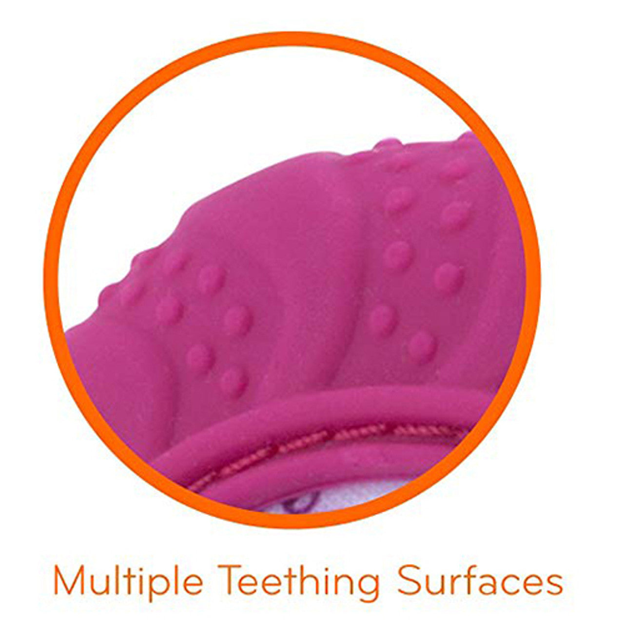 Nuby Happy Hands Pink Teething Mitten