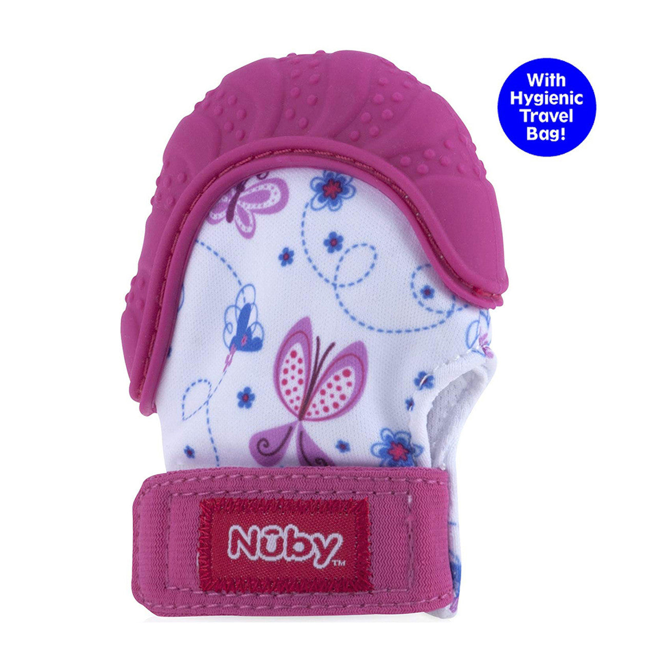 Nuby Happy Hands Pink Teething Mitten