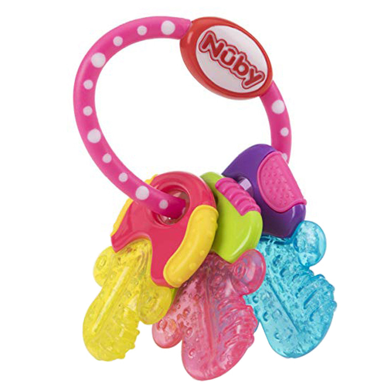 Nuby IcyBite Gel Teether Keys Pink