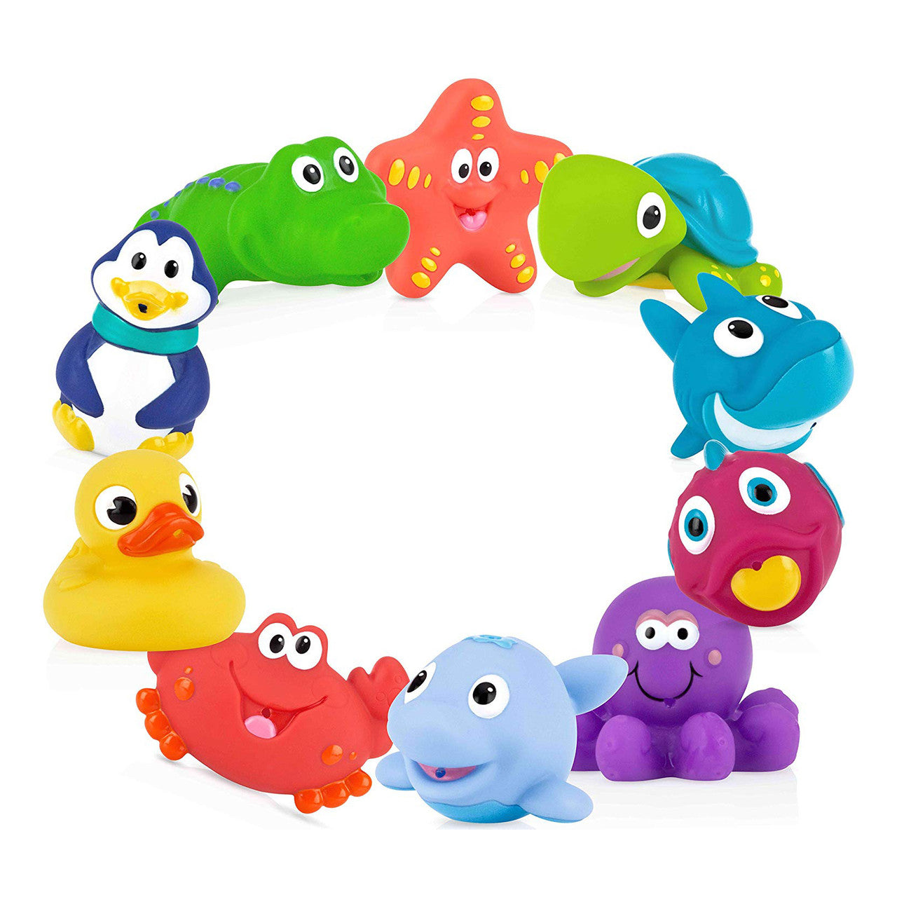 Nuby Little Squirts Fun Bath Toys 10 Pack
