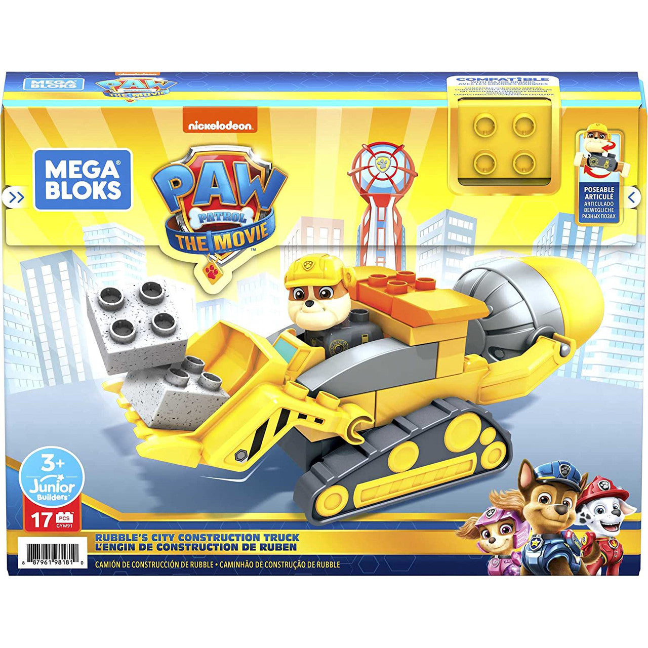 Mega Bloks PAW Patrol Rubble's City Construction Truck