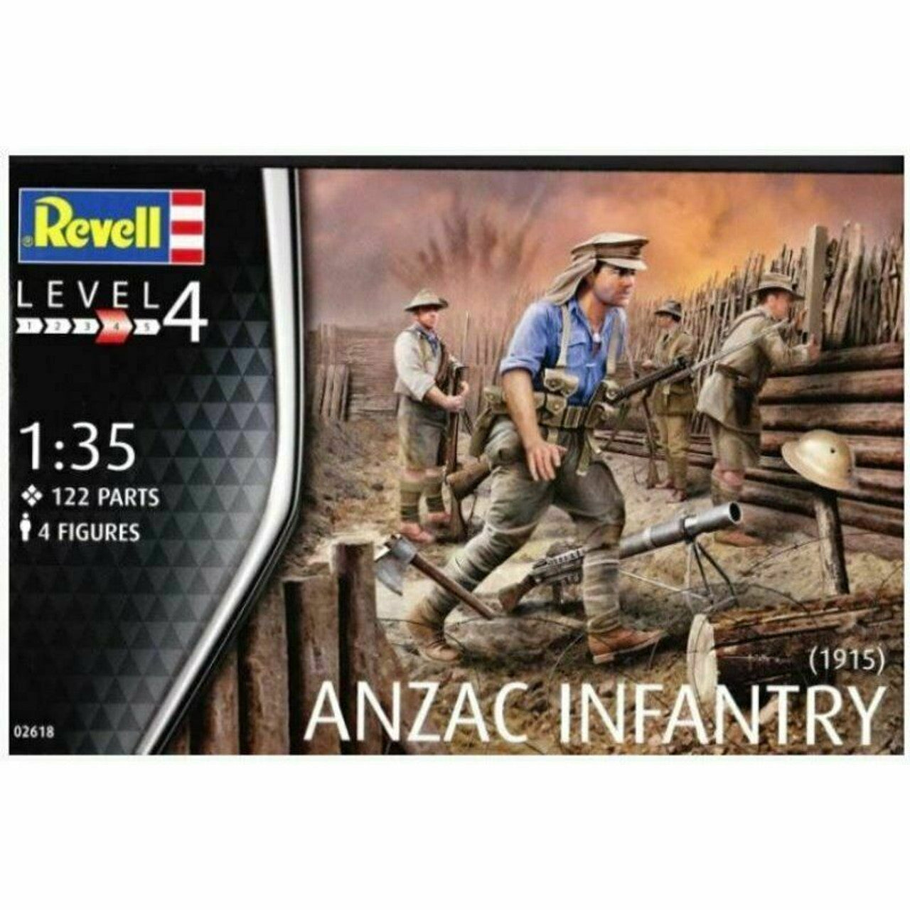 Revell 1915 Anzac Infantry Model Set With 4 Figures