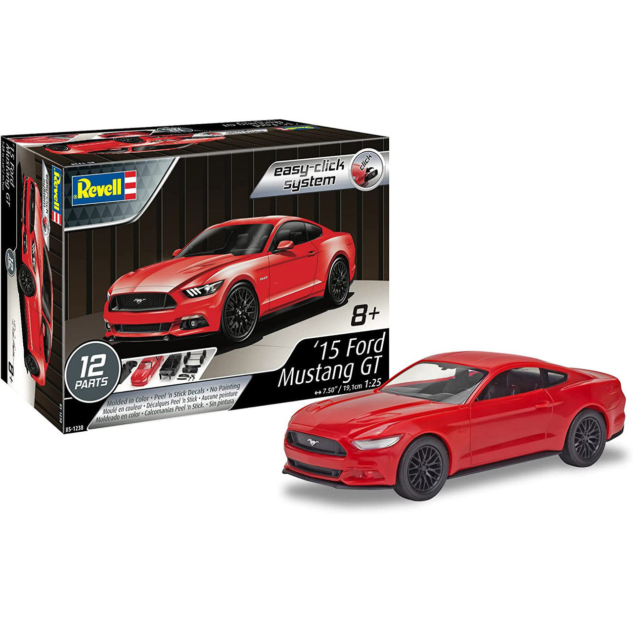 Revell 2015 Mustang GT Easy Click Model Car Kit 85-1238