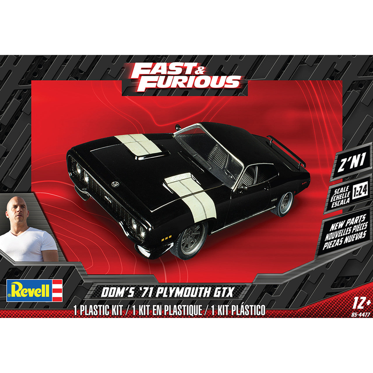 Revell Dom's '71 Plymouth GTX 2'N 1 85-4477