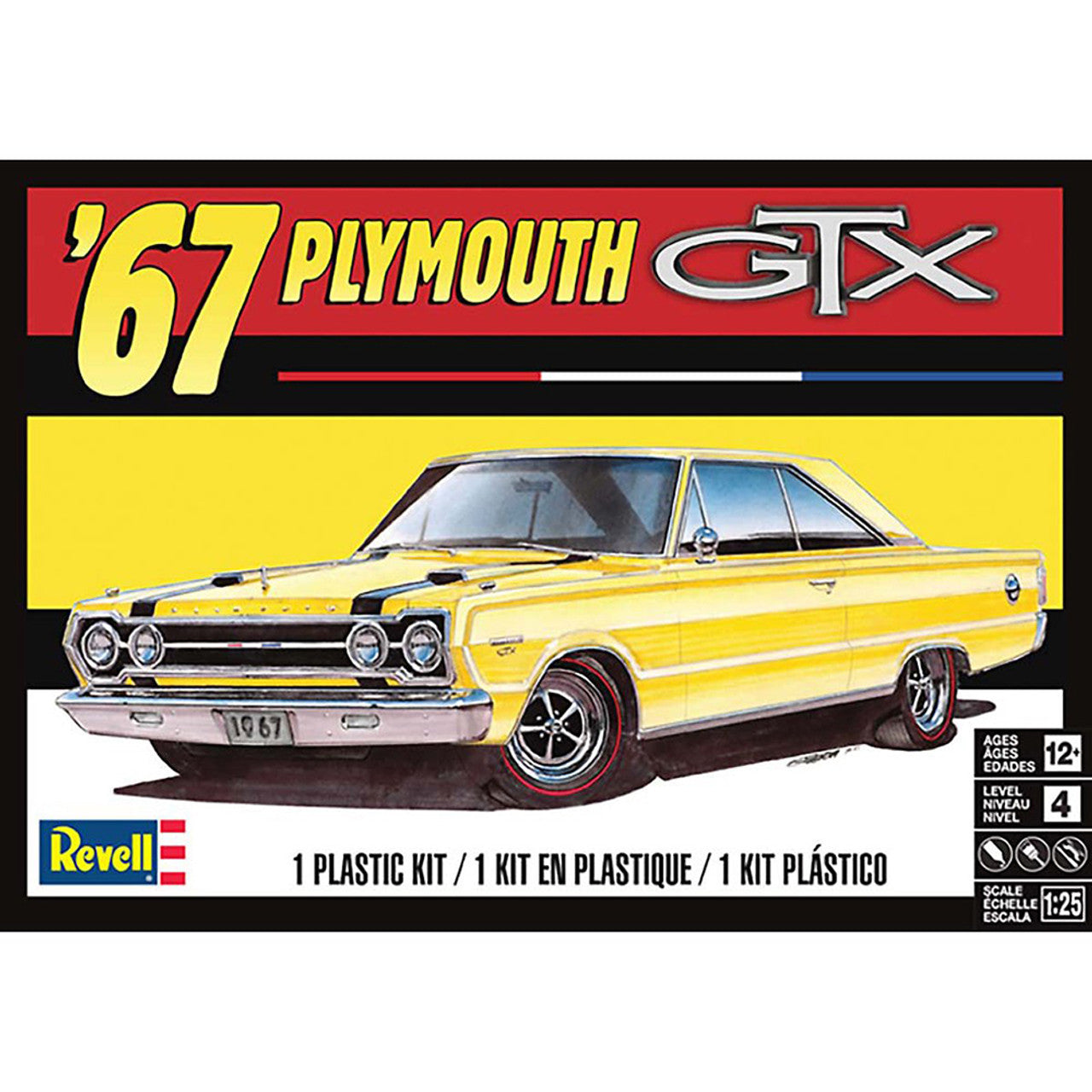 Revell 1967 Plymouth GTX Plastic Model Kit 85-4481
