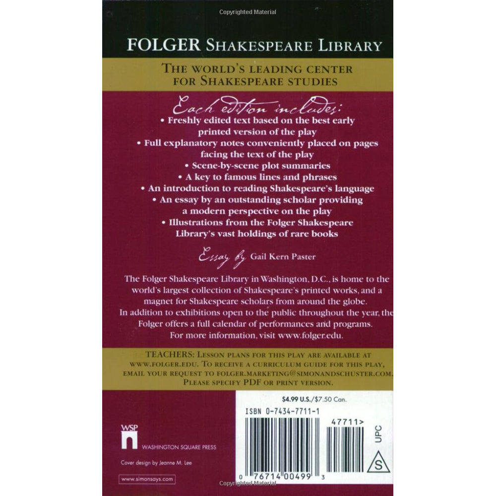 Romeo and Juliet Folger Shakespeare Library