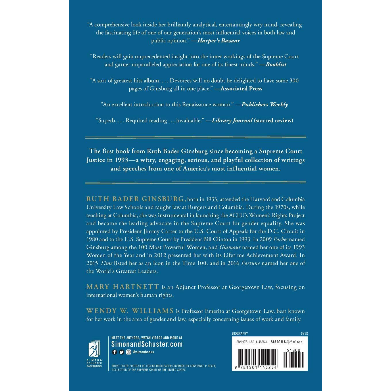 Ruth Bader Ginsburg My Own Words Hardcover