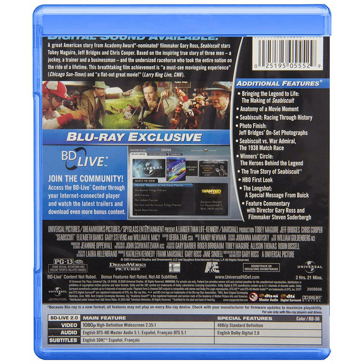 Seabiscuit Blu-ray