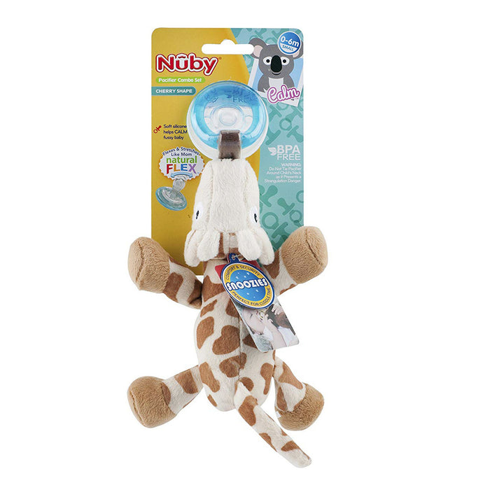 Nuby Cherry Pacifier Combo Set with Plush Giraffe