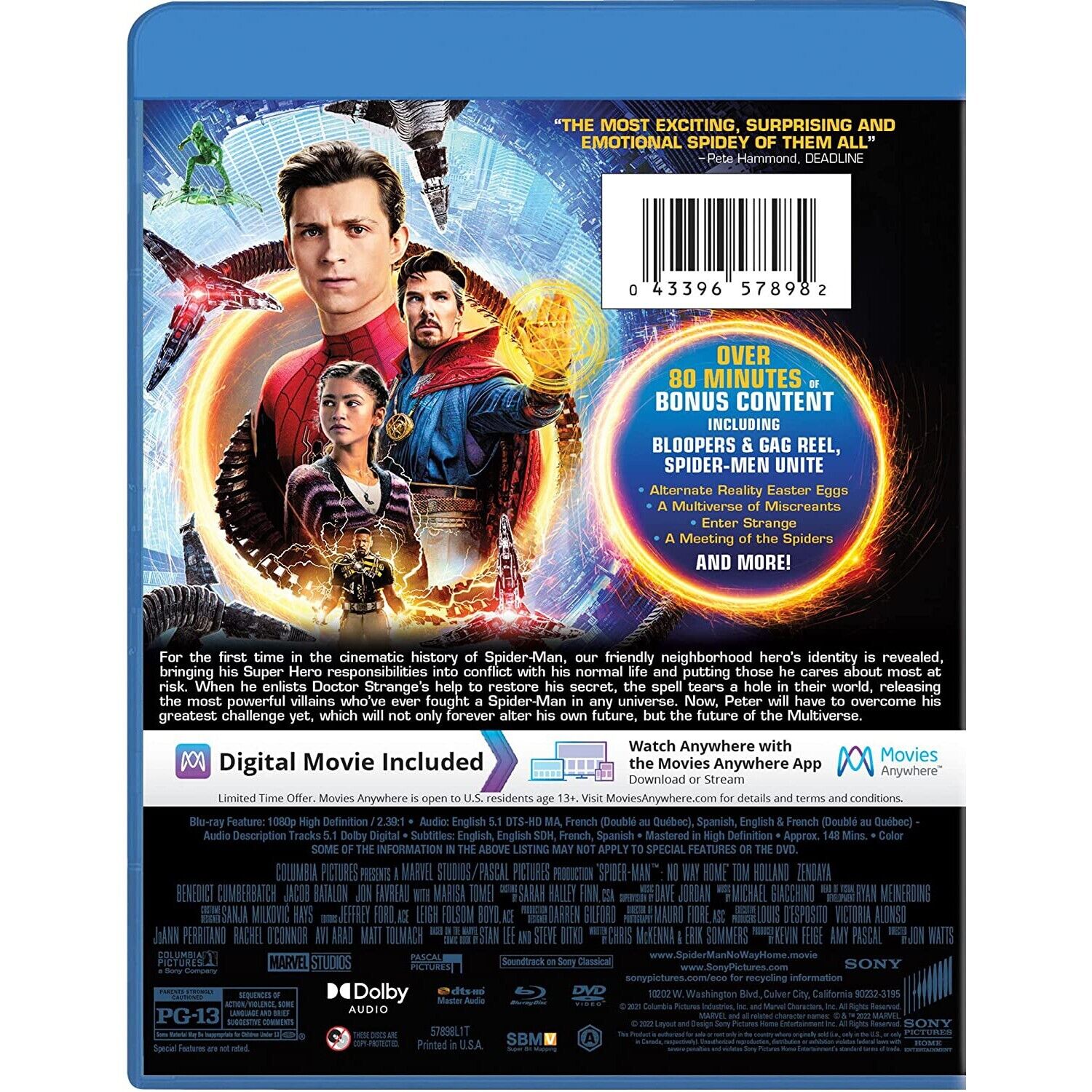 Spider-Man No Way Home Blu-ray
