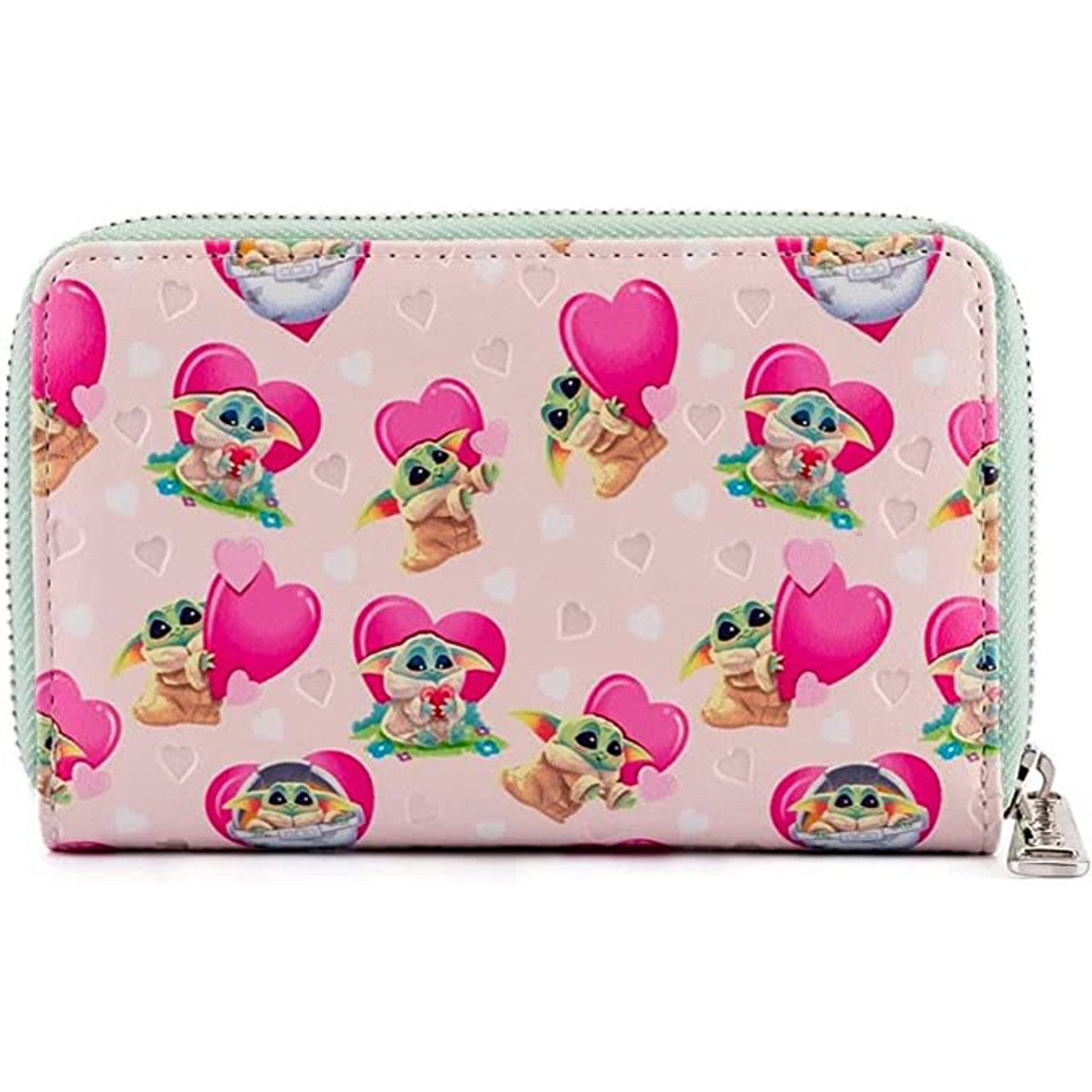 Loungefly Mandalorian Grogu Valentine's Zip Around Wallet