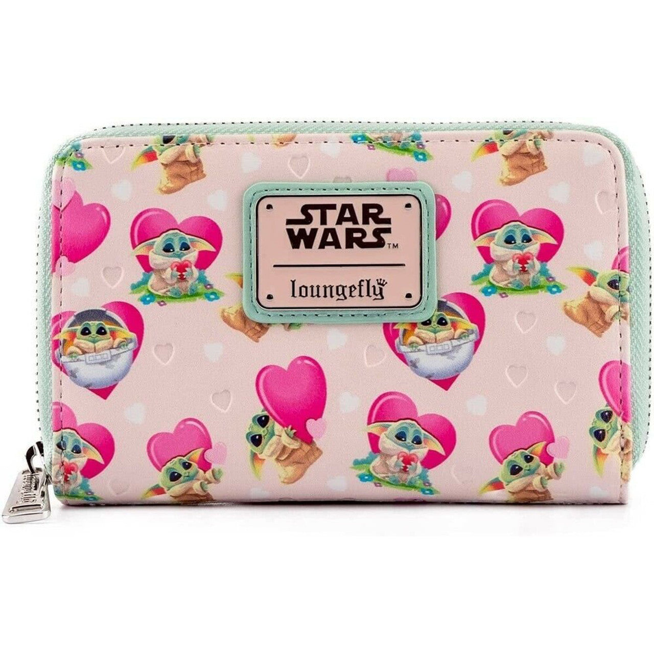 Loungefly Mandalorian Grogu Valentine's Zip Around Wallet