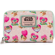Loungefly Mandalorian Grogu Valentine's Zip Around Wallet