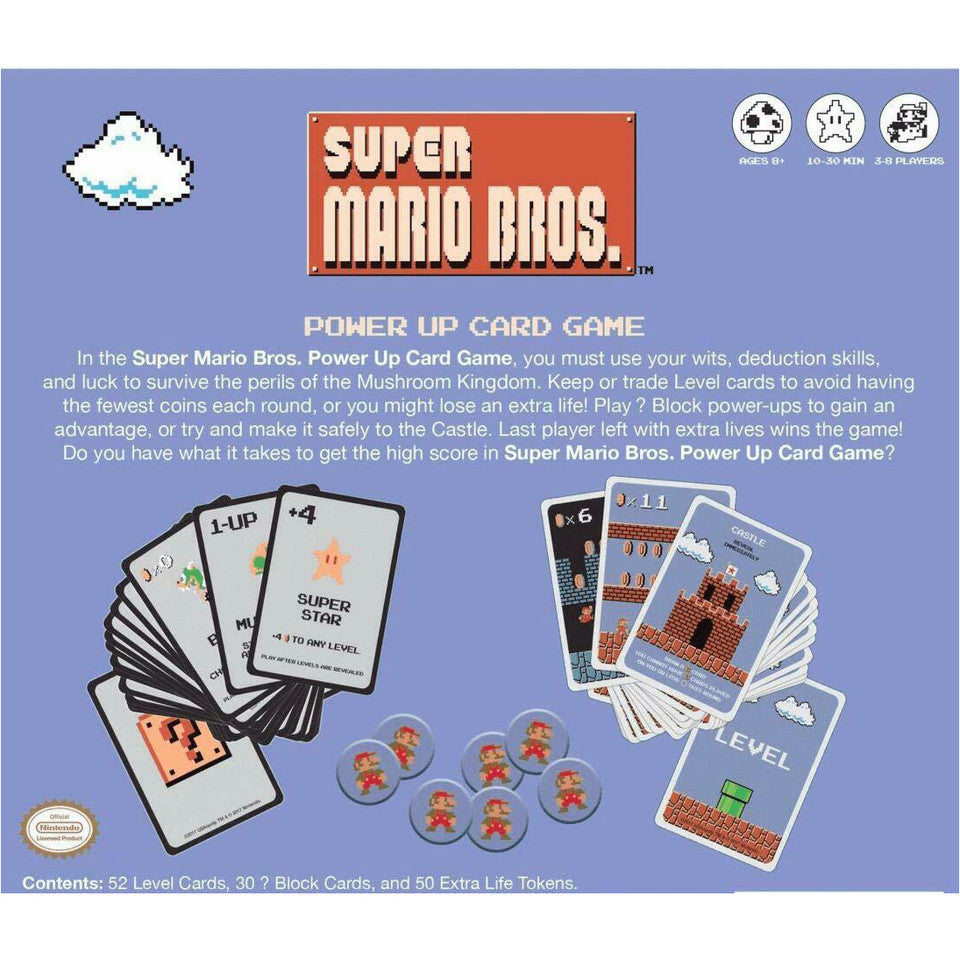 Super Mario Bros Power Up Card Game