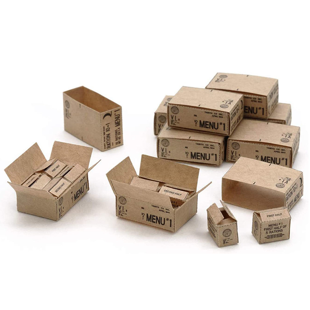 Tamiya 10 in 1 Ration Cartons WWII 12689