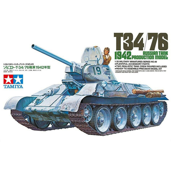 Tamiya 1942 Production Model Russian Tank T34/76 Kit 35049