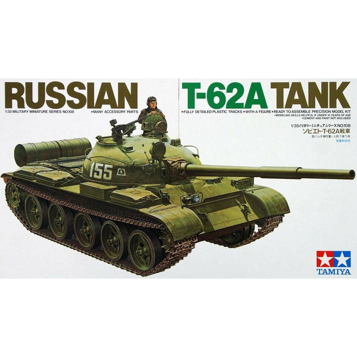 Tamiya Russian T-62A Tank Plastic Model Kit 35108