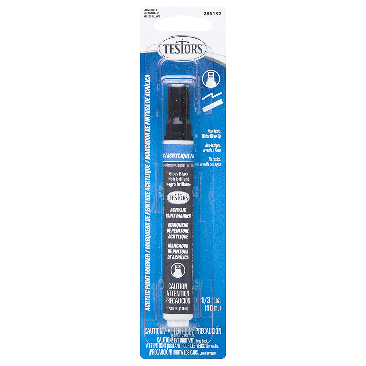 Testors Paint Marker Acrylic Gloss Black 286132