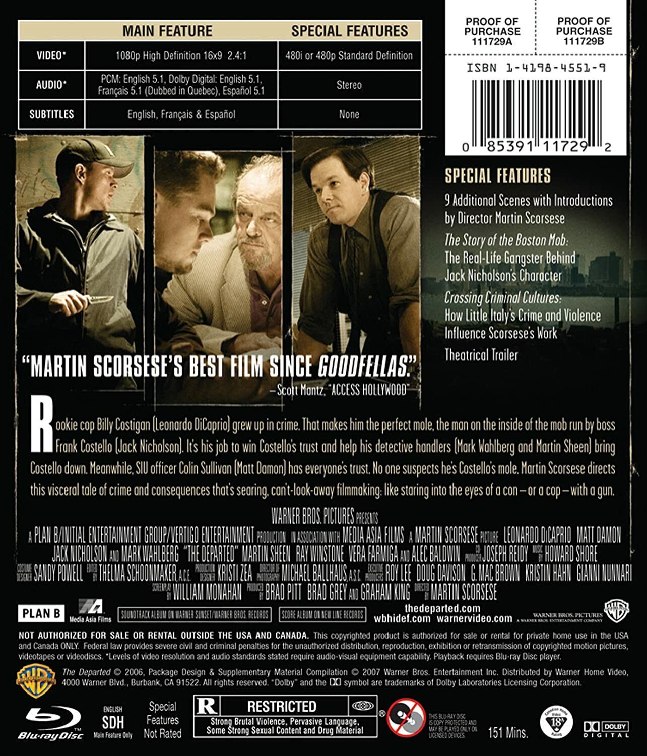 The Departed Blu-ray