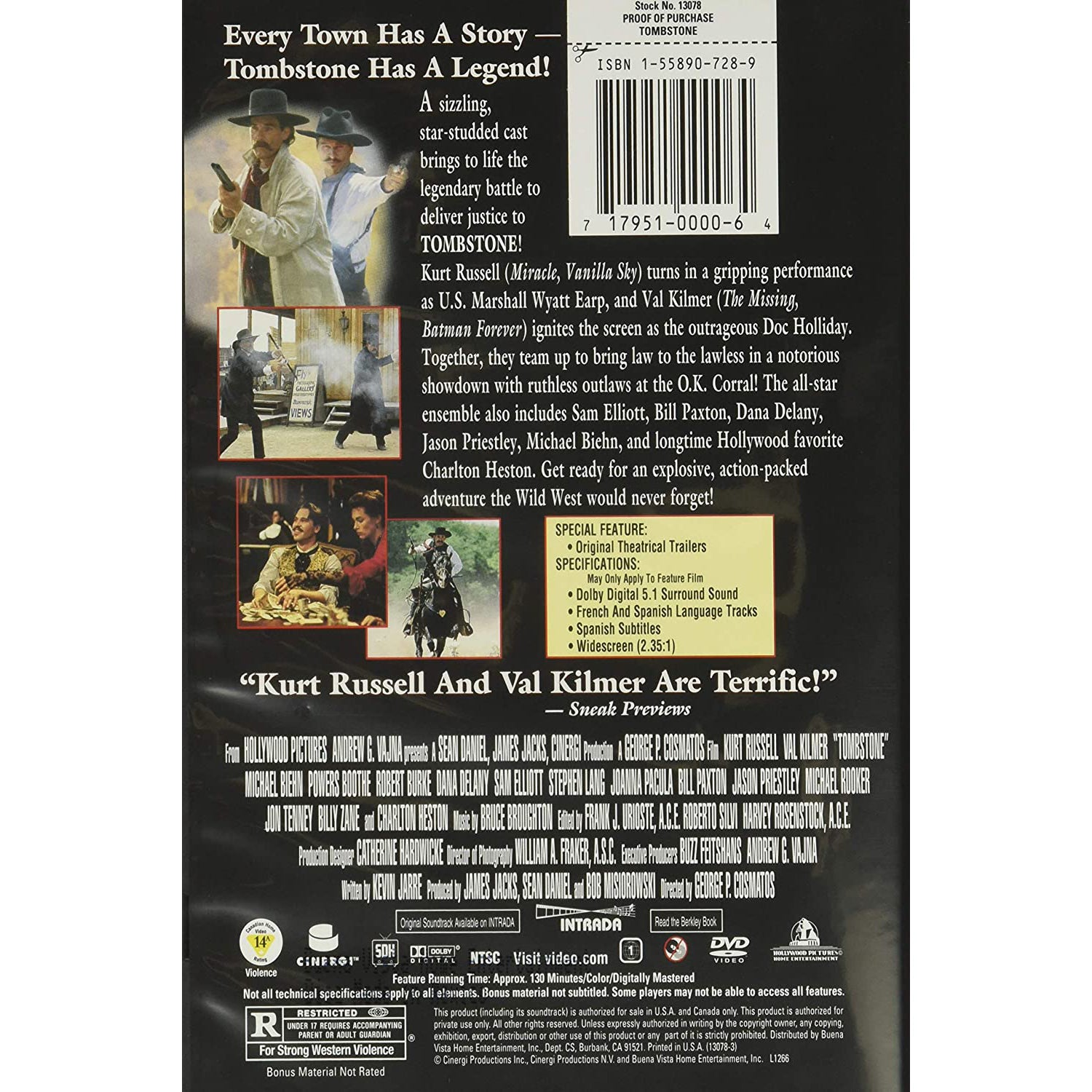 Tombstone DVD