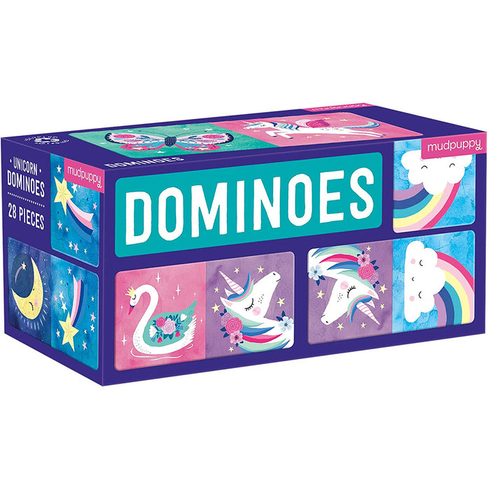 Mudpuppy Unicorn Dominoes