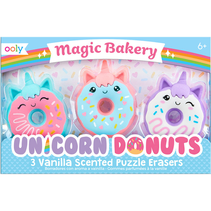 OOLY Magic Bakery Unicorn Donuts Vanilla Scented Erasers