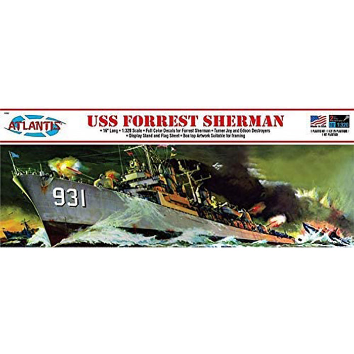 Atlantis USS Forrest Sherman Destroyer Model Battleship