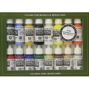 Vallejo Basic Colors Model Paint Set 16 Piece 70140