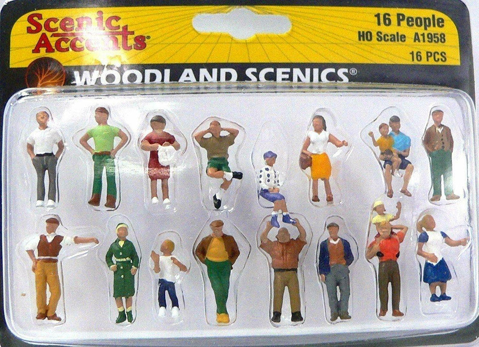 Woodland Scenics 16 People HO Scale Figures